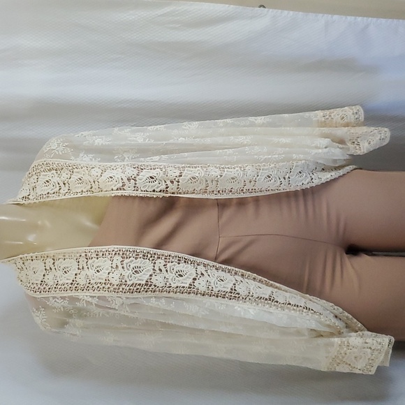 Nightcap by carisa rene lace kimono 85% Cotton, 15% Nylon Size 2 - Picture 3 of 9